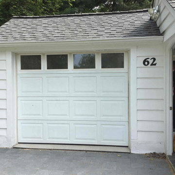 Wood Overlay Garage Door in Cedar (before)