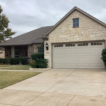 Desert Tan Long Raised Panel Garage Doors