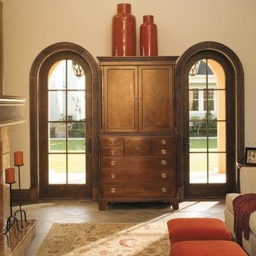 Pella® Architect Series® hinged patio doors complement the look of your home