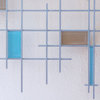 Glass and Metal Wall Sculpture "Gridded"