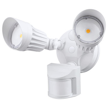 LED Security Light, 3000K, Adjustable Settings, White
