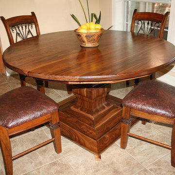 Walnut 60" Pedestal table