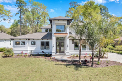 Inspiration for a coastal exterior home remodel in Jacksonville
