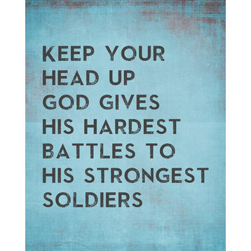 God Gives His Hardest Battles To His Strongest Soldiers, premium wall decal