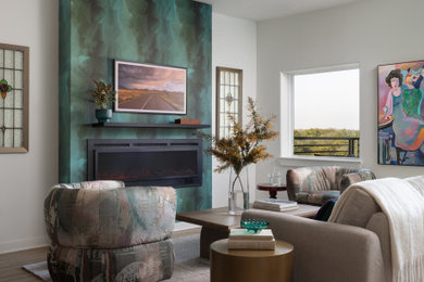 Inspiration for a contemporary living room remodel in Austin