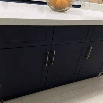 Close-Up of Classic Shaker Recessed Panel Cabinet Doors