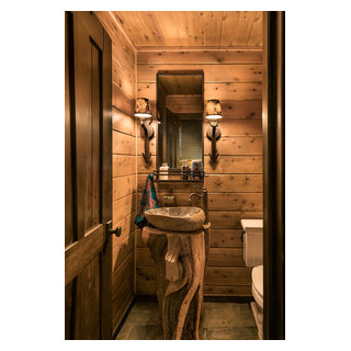 Cozy Cabin with Rustic Charm - Rustic - Powder Room - Phoenix - by ...