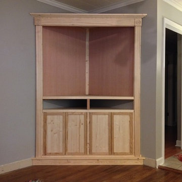 Tall Corner Media Cabinet (Unfinished)