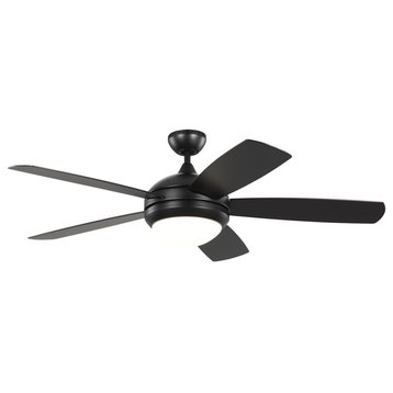 Monte Carlo Discus Outdoor 52" Outdoor Ceiling Fan With LED Matte Black