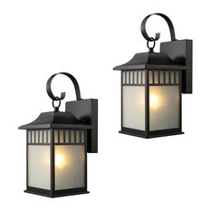 Oil Rubbed Bronze Outdoor Patio/Porch Exterior Light Fixtures, Set of 2