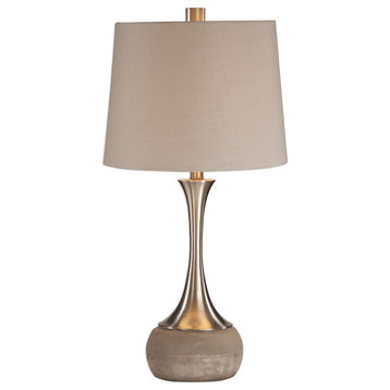 Uttermost 27875-1 Niah 1 Light 27-3/4" Tall Accent Table Lamp - Brushed Nickel