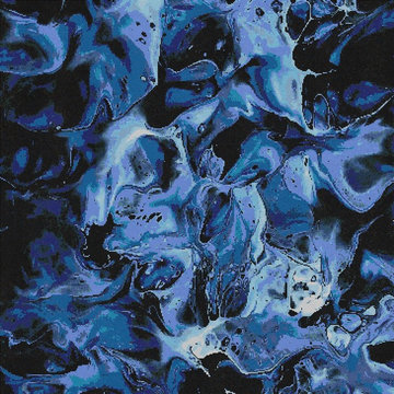 Prussian Blue Oil Waters | Glass Mosaic | PIXL Mist Collection