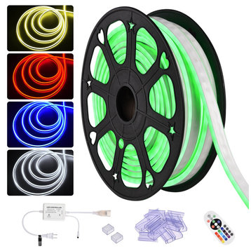 Delight Neon LED Strip Light 50/100ft Waterproof LED RGBY Remote Décor