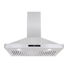 Coxon Wall-Mount Range Hood, Stainless Steel, 30"