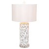 Darla 30" Poly Star Table Lamp, White, Set of 2