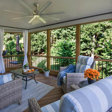 Ground level screened porch