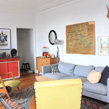 Un appartement rétro et coloré