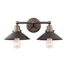 Feiss 2-Light Vanity, Antique Bronze