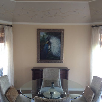 Metallic Painted Dining Room Ceiling