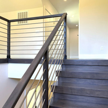 Project #137 | Maple Staircase with Stainless Steel Railing
