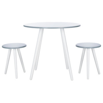 Russell 3 Piece Dining Set Grey / White