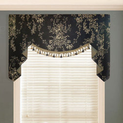 Priority Home & Design - Board-Mounted Flat Swag Valance with Handkerchief Jabots - Select From 500+ Fab - Valances