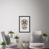 "Kaleidoscope Butterfly Skull II" Framed Painting Print, 20"x30"