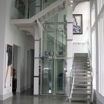 Glass and Metal Stairs