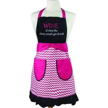 Wine Classy People Word Apron