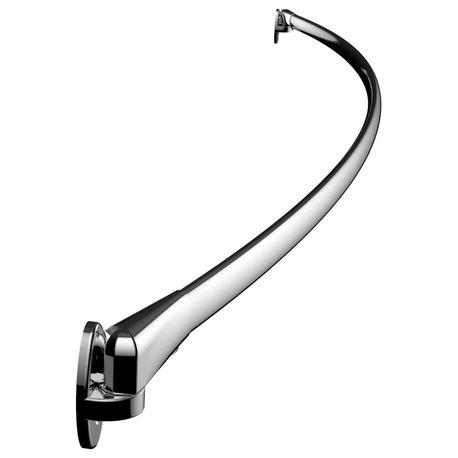 60" Curved Fixed Shower Curtain Rod, Polished Chrome Finish