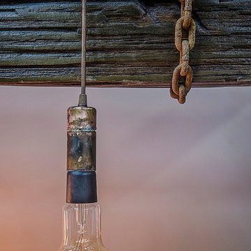 1800's East Tennessee 11' Triangle Beam Custom-Made Vintage Light