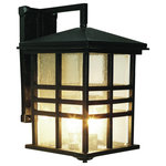 Trans Globe Lighting - Huntington 16" Wall Lantern - The Huntington 16" Wall Lantern showcases any outdoor living space with both style and functionality. The durable craftsmanship is inspired by Mission/Craftsman design themes and maintains a distinctive look as it provides accent and area lighting.  An elegant finish, classic lines, Seeded Glass and enduring style encompass the Huntington collection. The fixture features 8 windows on each side.  Hanging simply in place with a matching era style rectangular wall plate, this fixture is a great accent piece for any outdoor lighting application and will add the finishing touch to any home!  There are multiple items to choose from in this collection.