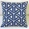 Outdoor 18" Trellis Navy Throw Pillow, Set Of 2, Pillow Cover Without Polyester