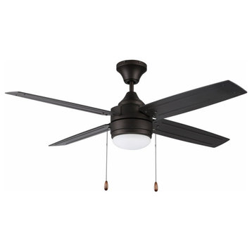 Litex AK52EB4L Aikman - Single Light LED Ceiling Fan - Rated for Damp Locations