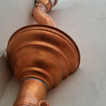 5 inch Half Round (Seamless) Copper With Circles and Shanks, Agoura Hills