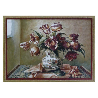 Tulips, Oriental Vase tapestry - Traditional - Tapestries - by J