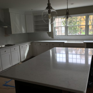 Zodiaq Coarse Carrara Quartz Kitchen - Lincroft NJ