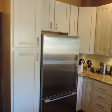 Cabinet Refacing Done in Maple and Antique White