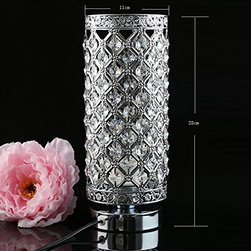 Crystal Silver Table Lamp - Table Lamps