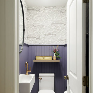 Rittenhouse Square, Philadelphia: Modern Farmhouse Powder Room