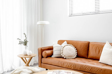 Living room - coastal living room idea in Toronto