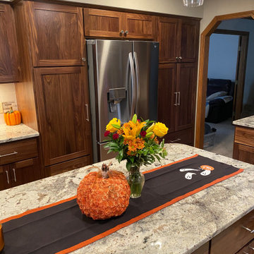 Transitional Natural Walnut Kitchen