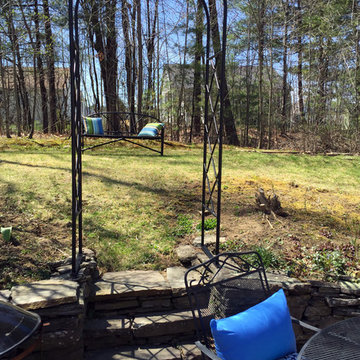 Timber Ridge Garden- positioning the arbor and bench
