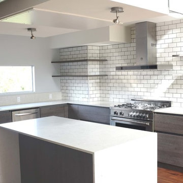 Modern Handle-less Kitchen in Santa Monica, CA