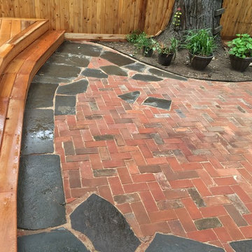 Fence, Deck, and Patio: Back yard in Park Slope Brooklyn, NY