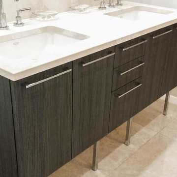Jade Ocean - Private condo - Bathroom vanity wrapped with architectural film.