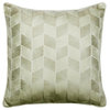 Decorative 26"x26" Geometric Pattern Ivory Jacquard Silk Pillow Cover-Just Ivory
