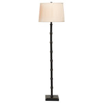 Port 68 - Lauderdale Black Floor Lamp - Our Lauderdale floor lamp features metal bamboo turnings with a hand applied black crackle finish. We accent the turnings with a touch of gold highlights.