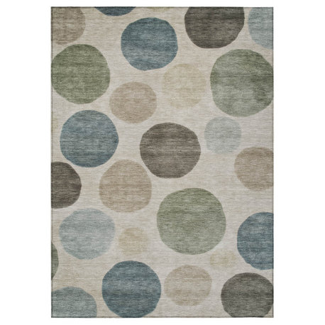 Machine Washable Indoor/Outdoor Chantille ACN2062 Brown 8' x 10' Rug