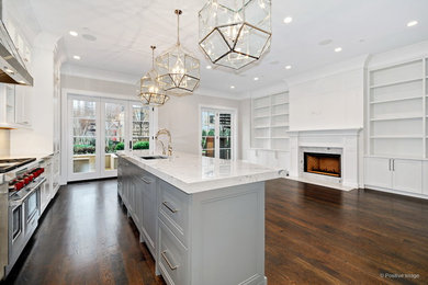 Example of a transitional kitchen design in Chicago